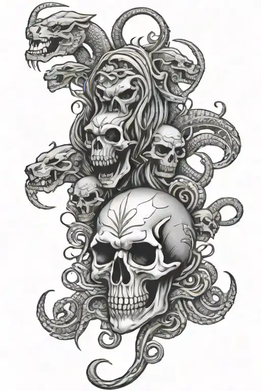 Skulls Snakes Lion