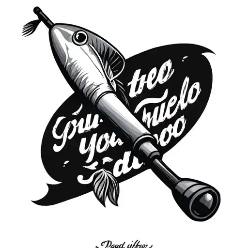 Fishing Rod With Quote Written