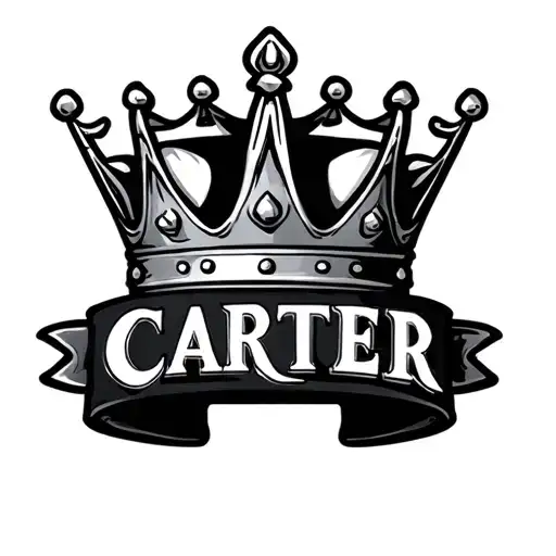 The Name Carter With A Crown On The T