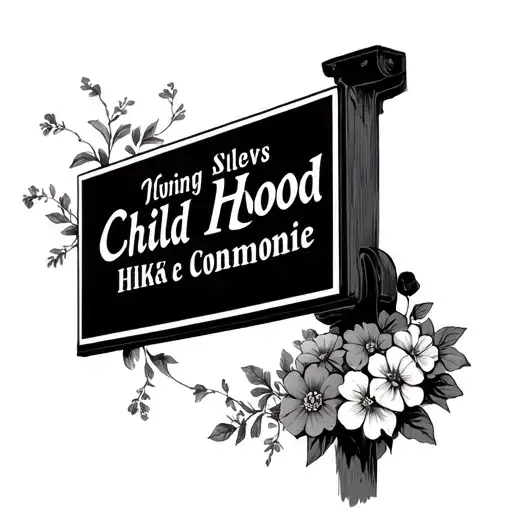 Street Sign To Commemorate Child Hood Home Starting A Sleeve Of Flowers