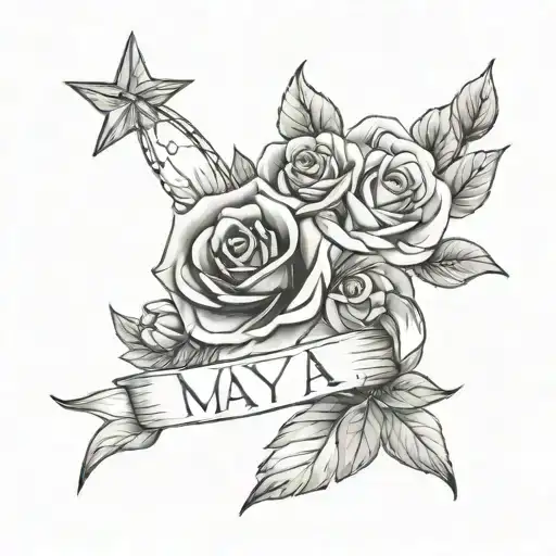 Tattoo Of My Daughter Name Tattoo Maya Valentina