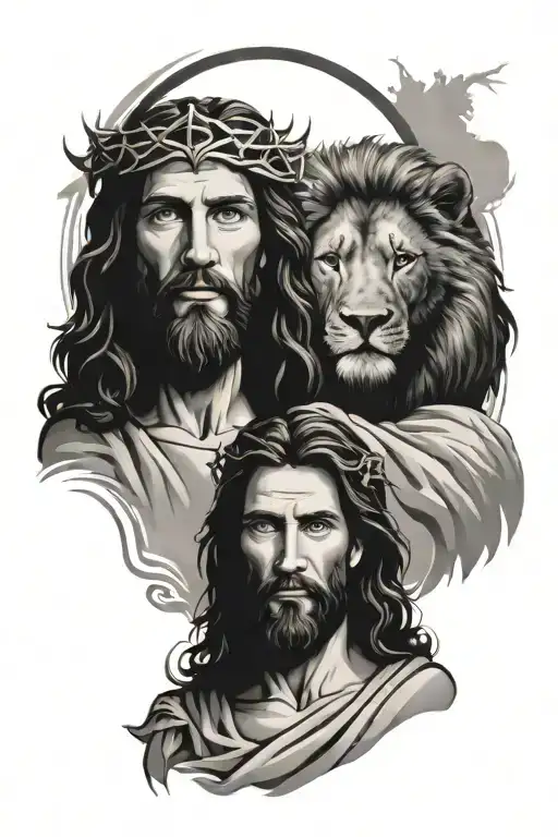 Jesus And Lion Face