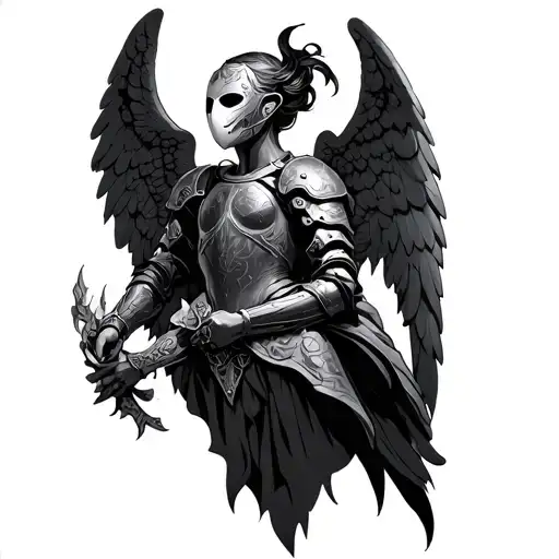 Mask Angel With Armor Holding