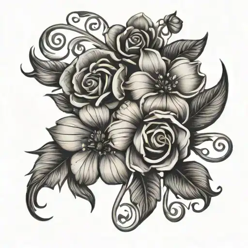 Floral Vines On Hand