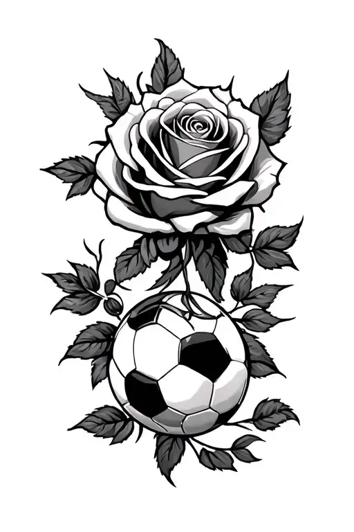 Soccer Kynnadi And Rose Intertwined