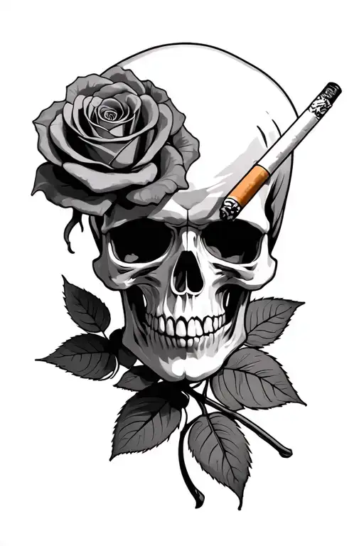 Skull Roses Cigarette