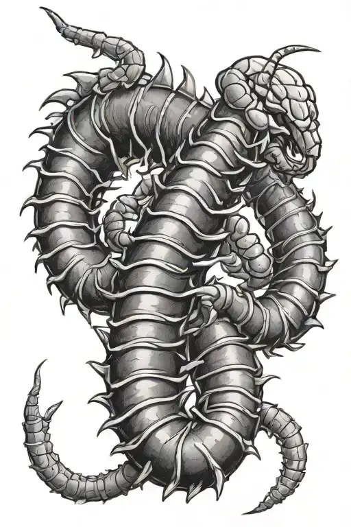 Scolopendra In Black And White
