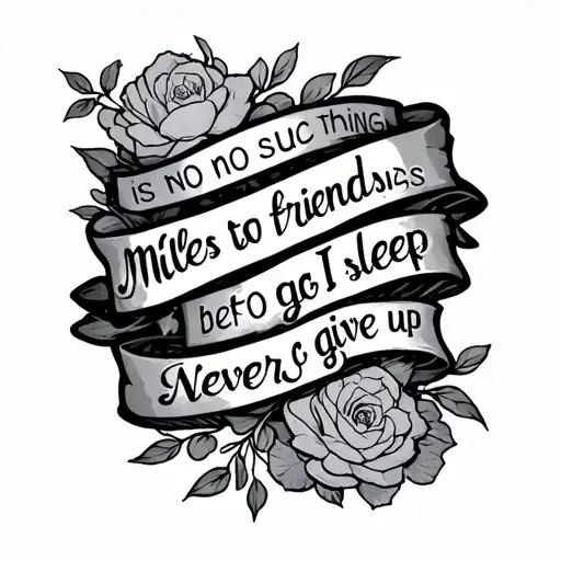 There Is No Such Thing As Friendship Miles To Go Before I Sleep Never Give Up