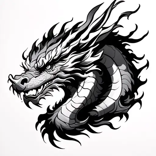 Asian Dragon Spitting Fire