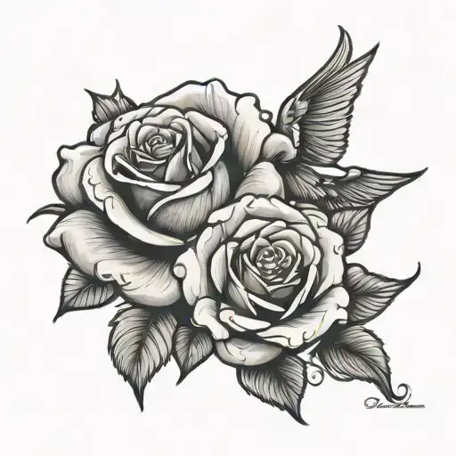 Rose And Dove For The Month Of June