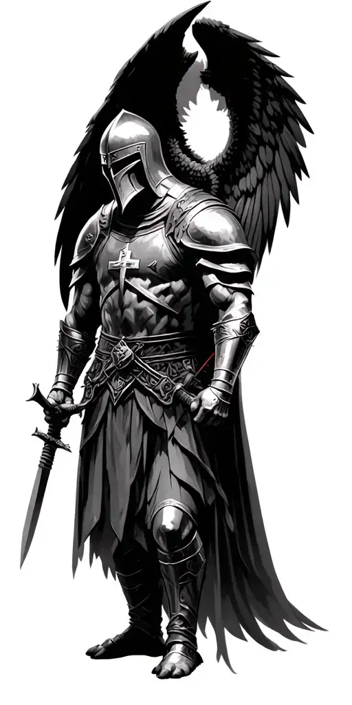 Arc Angel Michael And Knights Templar Knight And Samurai And Spartan