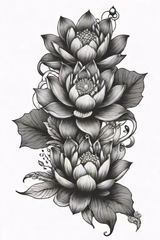 Lotus Flower With Crystal Towers And Feminine Hands Holding
