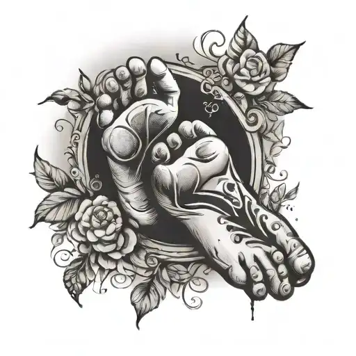 Birthdate With Baby Foot Print