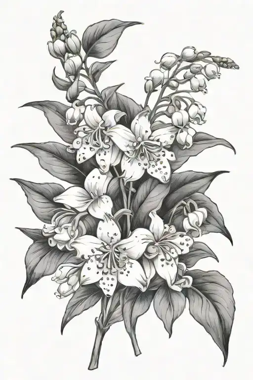 Lily Of The Valley And Marigold