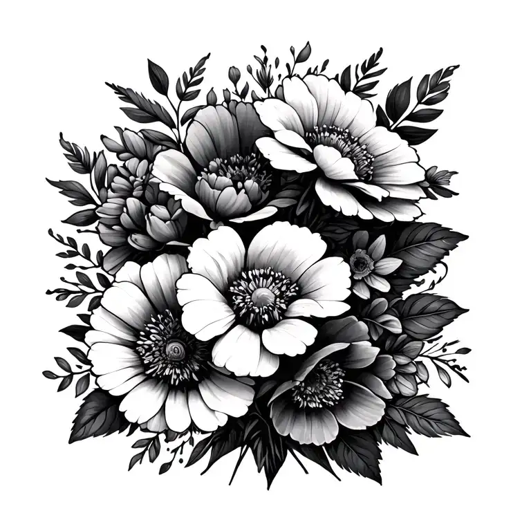 Birth Flower Bouquet March August And April