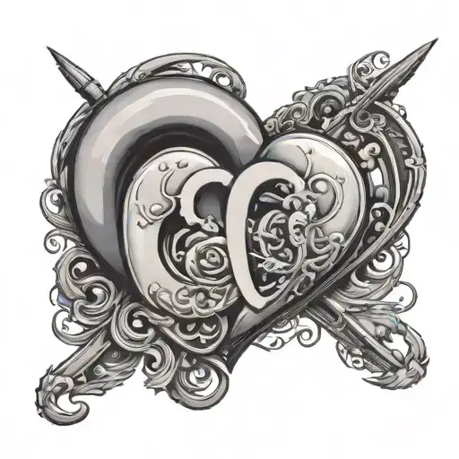 Cancer And Heart With The Letter C L