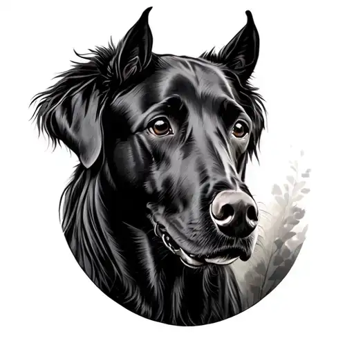 Black Labrador Horse And Dog