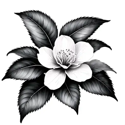 Cherry Blossom Black And White