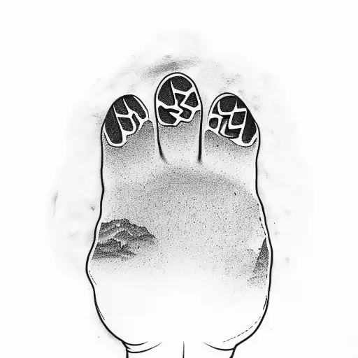 Bear Paw Outline With Beach