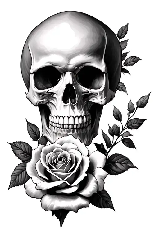 Skull And Rose
