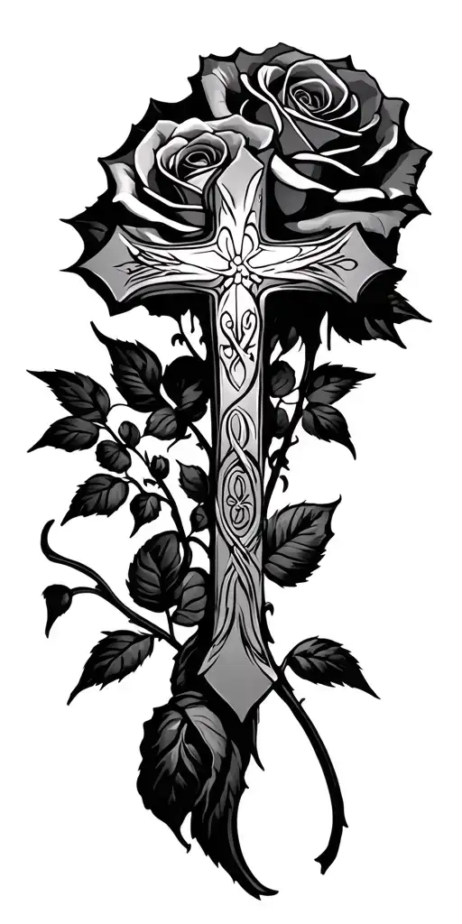 Roses And Cross
