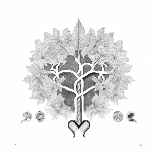 A Family Tree With Medical Symbols As Leaves