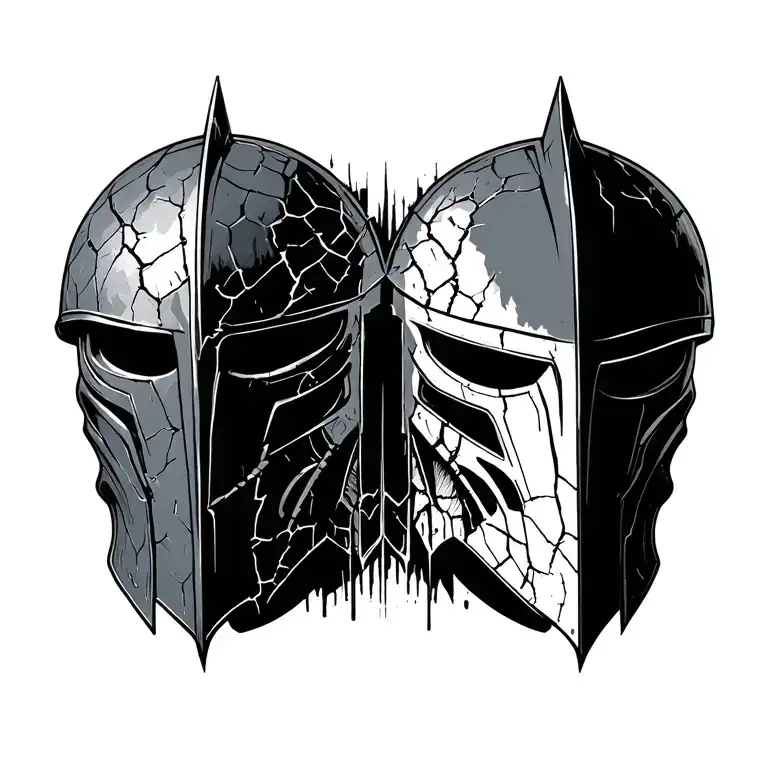 Warrior Cracked Helmet Survived Brain Injury