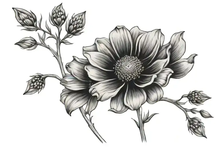 Flowe Cosmos With A Sun