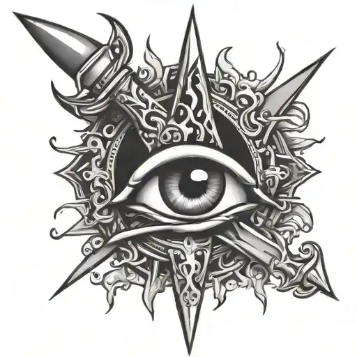 Dagger With Satanic Eye