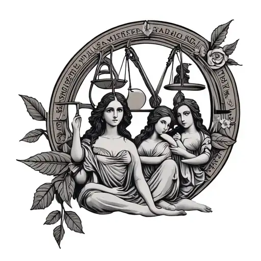 Libra And Family Symbol