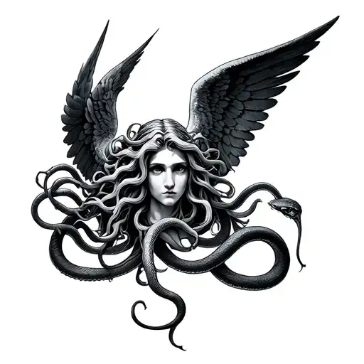 Medusa Male Angel Snakes Coming