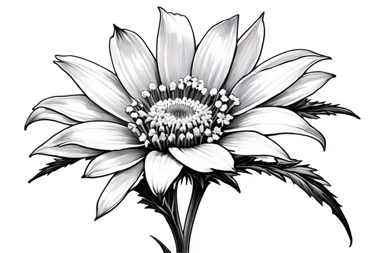 Edelweiss Flower With A Stylized