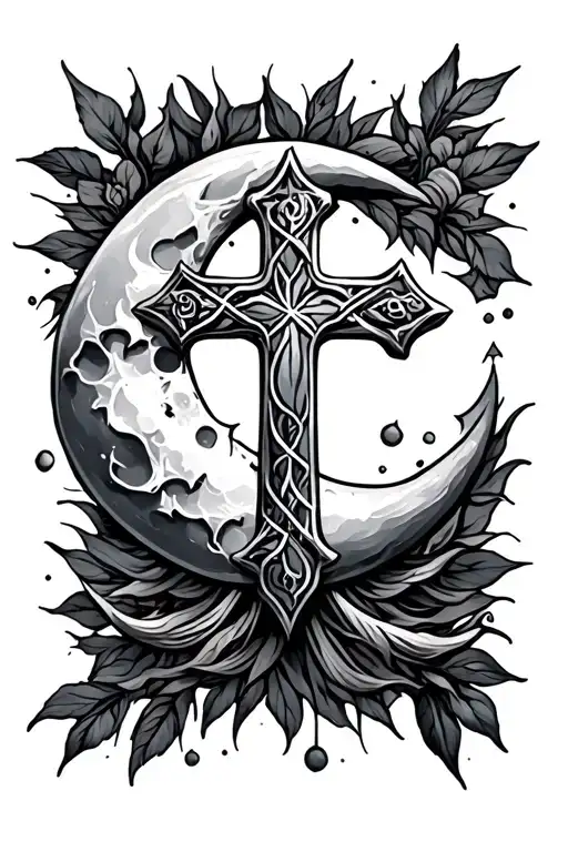 Cross And Moon