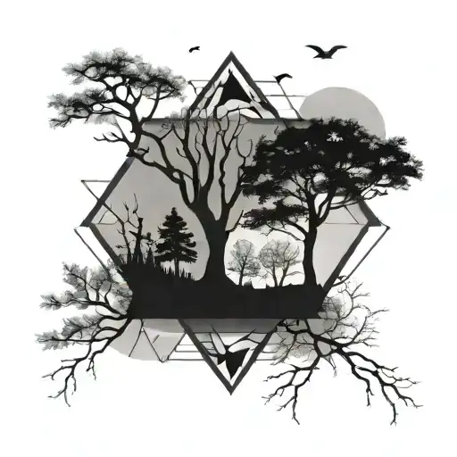 Geometric Design Incorporating Elements Of Nature Like Trees