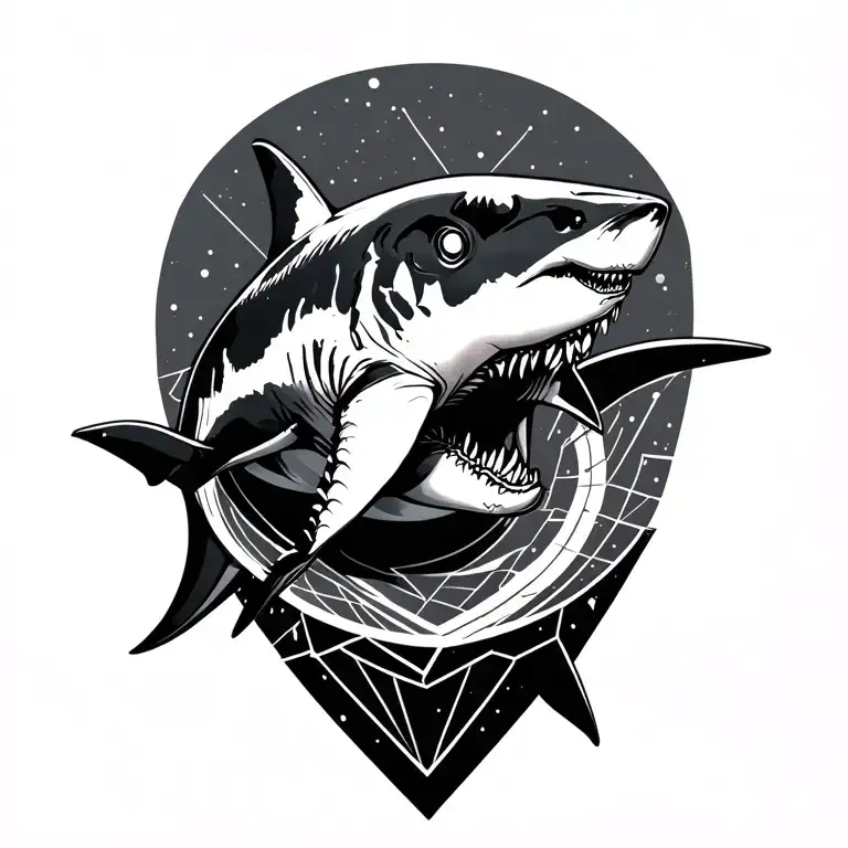 Sharks And Geometry Patterns