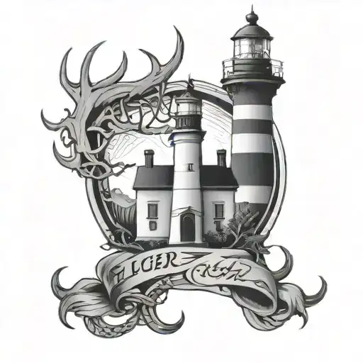 Lighthouse Antlers Intertwined