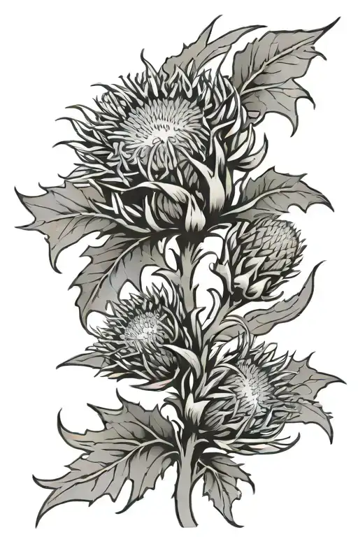 Scottish Thistles & Scottish Flag Downward Spiral