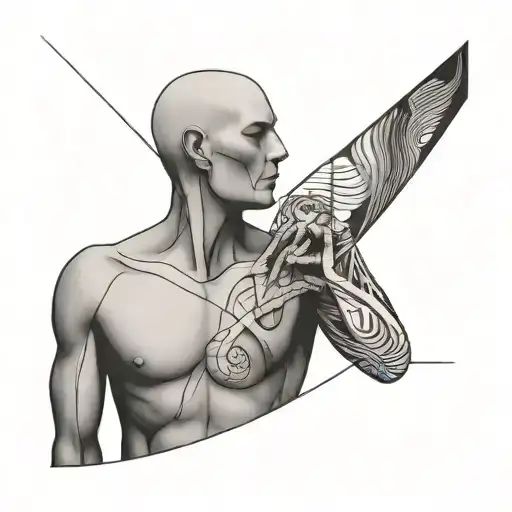 Simple Abstract Human Art Using Black Lines Depicting The Interfacing Between Therapist And Client