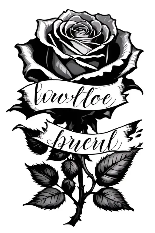 Rose And Name Written