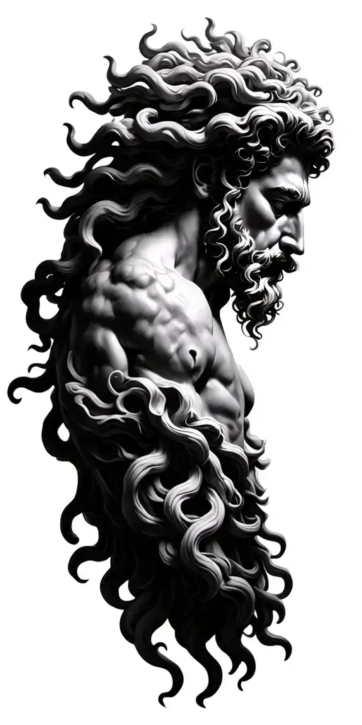 Greek Mythology Realism Including Zeus And Medusa