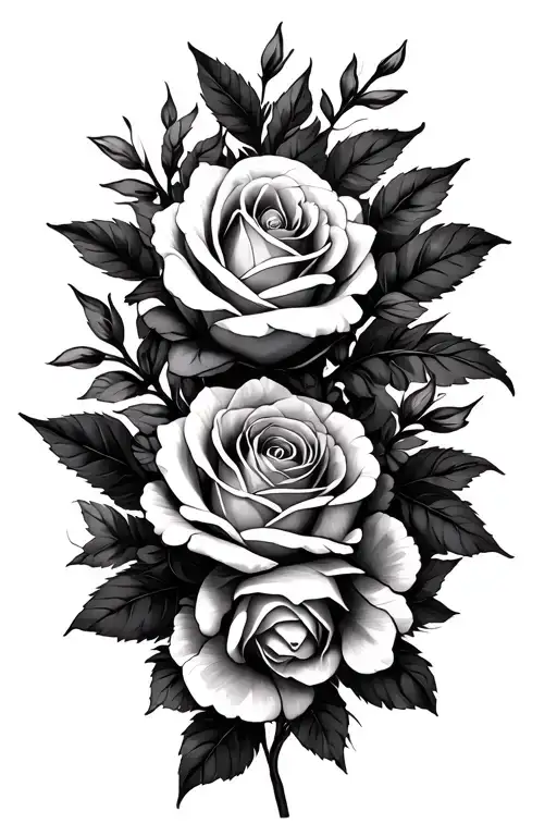 Flowers Intertwined With Roses