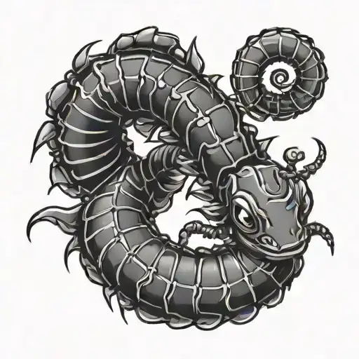 Short Black Centipede