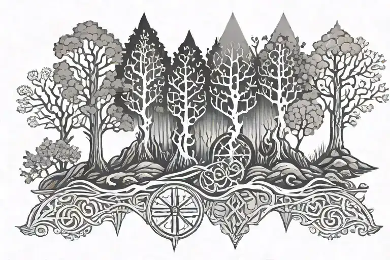 Nordic Trees And Runes