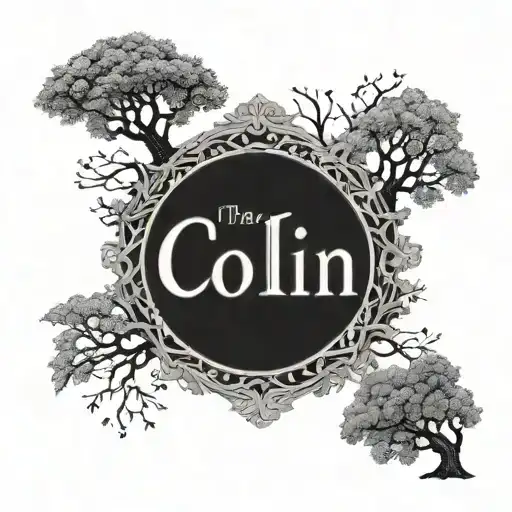 The Name Colin Written In Irish Tree Of Life