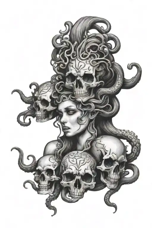 Medusa And Skull