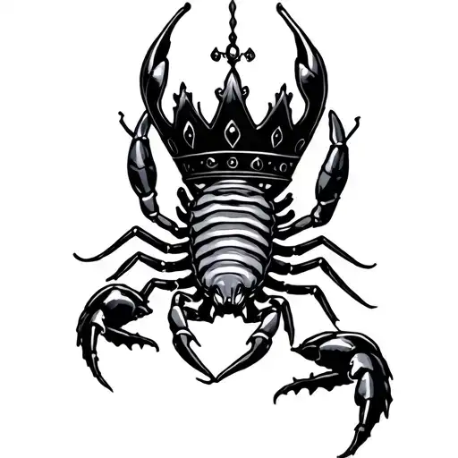 Scorpion Tattoos Queen Crown