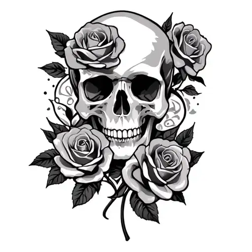 Skull And Roses