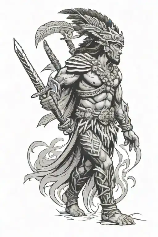 Hawaii Male Warrior Walking