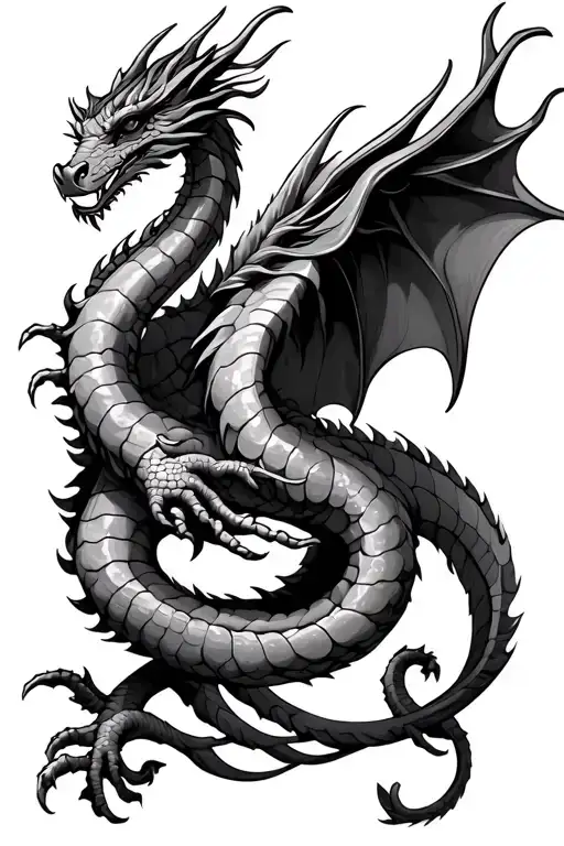 Libra And Dragon Arm Tattoo Design