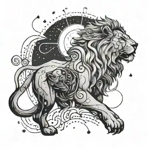 Constellation Of Leo And The Sun